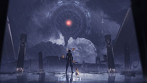 Zhongli Genshin Impact anime game, Dark Genshin, HD wallpaper