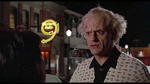 Pattern on Doc Brown's shirt from Back to the Future symbolizes electromagnetic wave, HD wallpaper