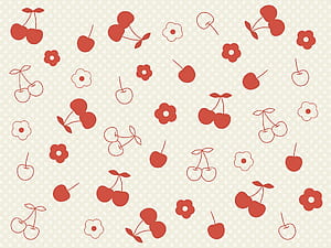 Cute Cherry, Cherry Pattern, HD wallpaper