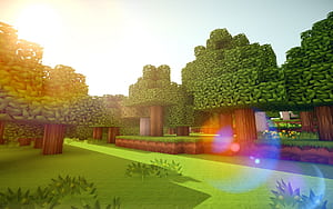 Minecraft Tree, HD wallpaper