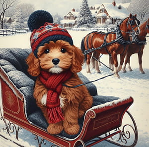 AI generator, Cavapoo, HD wallpaper