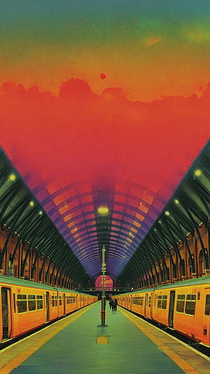 Train, Train Stations, HD phone wallpaper