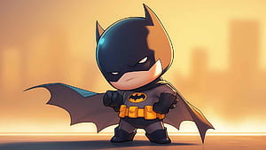 DC Comics Batman Chibi Orange, HD wallpaper