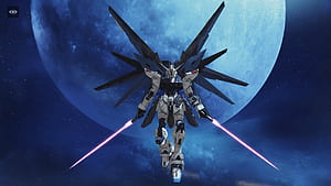 Screenshots Of The Gundams Background I Have So Far, Lmk If You Want Any Other Poses And Ill Post Them When I Cop V Gundam Tomorrow Night, Blue Gundam, HD wallpaper