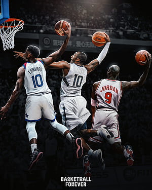 Anthony Edwards Draws Inspiration from Basketball Icon for Team USA Journey., Anthony Edwards Dunking, HD phone wallpaper