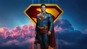 David Corenswet Man Of Steel, superman-legacy, superman, david-corenswet, superheroes, dc-comics, movies, artwork, artist, digital-art, HD wallpaper