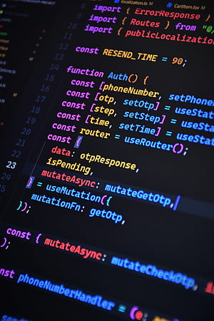 Colorful JavaScript Code on Computer Screen ·, Programming, HD phone wallpaper