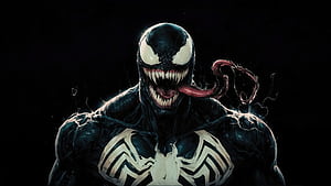 Venom Lethal Protector Rises, venom, superheroes, artwork, art, digital-art, ai, dark, black, HD wallpaper