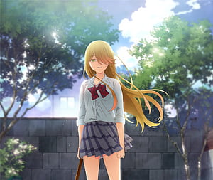 Satsuki Tachibana: Golden Breeze (Watari-kun ), Anime, Watari-kun's ****** Is about to Collapse, HD wallpaper