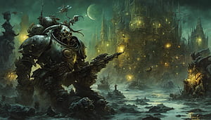 Grimdark Generated Artwork, HD wallpaper