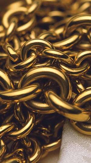 Chain, Gold, Close Up Iphone 8 7 6s 6 For Parallax Background, Gold Chains, HD phone wallpaper