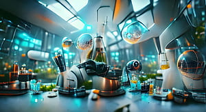Sci Fi Lab Generated Artwork, HD wallpaper