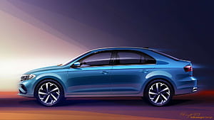 Volkswagen Vento teased, will be the first to carry new VW logo in Russia, HD wallpaper