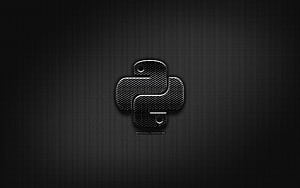 Python Logo, Black Python, HD wallpaper