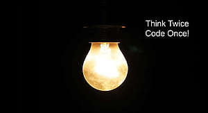 Programming Lightbulb Think Twice Code Once, HD wallpaper