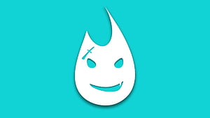 Cyan Devil, Solid Cyan, HD wallpaper