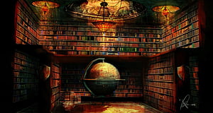 Magic Library, HD wallpaper