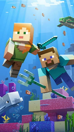 iPhone Minecraft, HD phone wallpaper
