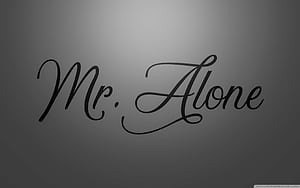 Alone Text, HD wallpaper