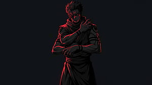 Dark Lord Sukuna, ryomen-sukuna, anime-boy, anime, artist, artwork, digital-art, HD wallpaper