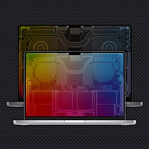 Dynamic MacBook Pro Schematic, Apple M1, HD wallpaper