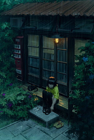 Rainy Day phone, Lofi Rainy, HD phone wallpaper