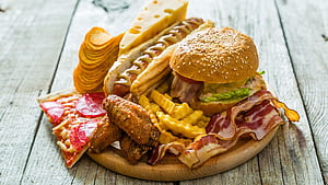 Burger and Chips, HD wallpaper