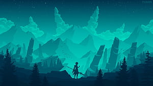 Genshin Impact Minimalist, HD wallpaper