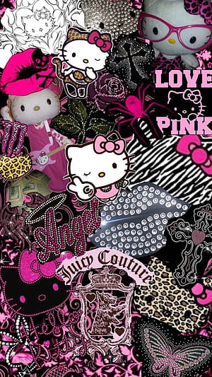 I tried doing this it's my first time making a collage but I hope you like it, Baddie Hello Kitty, HD phone wallpaper
