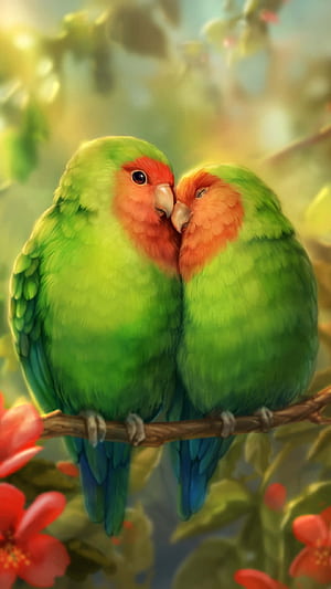 Birds Nature, Green Birds, HD phone wallpaper