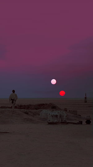Star Wars' Binary Sunset, HD phone wallpaper