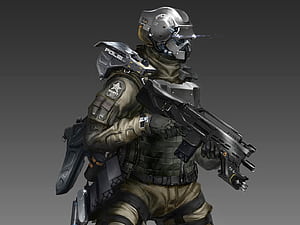 Sci Fi, Warrior, HD wallpaper