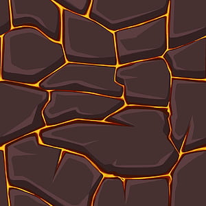 Flat lava or fire texture stone pattern for . Vector illustration lava seamless background from volcano for graphic design, HD phone wallpaper