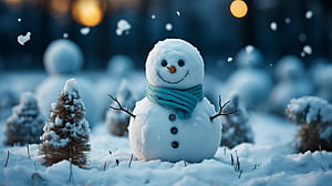 snowman, HD wallpaper
