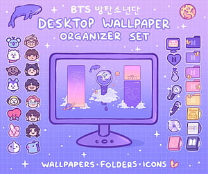BTS Kpop Computer Theme Background, Bts For, HD wallpaper