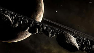 Mysterious Asteroid Approaching Planet Earth, HD wallpaper