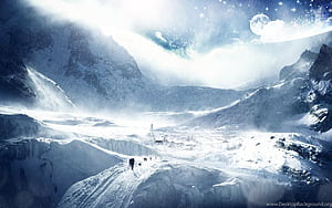 Snow Storm Bing Background, Winter Storm, HD wallpaper