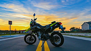 Bought my very first supermoto!!! What bars do you run?, Kawasaki D-Tracker, HD wallpaper