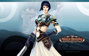 girl, armored princess, Kings Bounty for mobile and , section игры, resolution, HD wallpaper