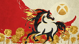 Lunar New Year 2026, Lunar New Year, Horse, Xbox, HD wallpaper