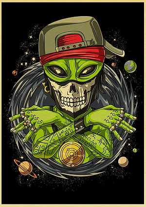 Psychedelic Alien, HD phone wallpaper