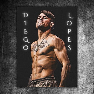 Diego Lopes UFC MMA Brazil Poster, Man Cave Dorm Room Wall Decor Gift for Men, Rolled Wall Art Print, Sports Fan Decor, Fighter Memorabilia, HD phone wallpaper