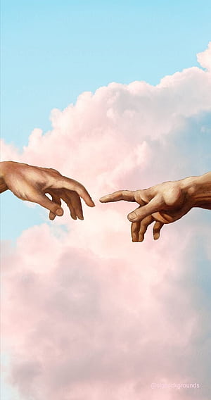 Renaissance sky phone, Reaching Hand, HD phone wallpaper