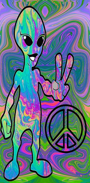 Psychedelic Alien, HD phone wallpaper
