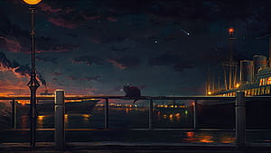 Light Orange Anime, HD wallpaper