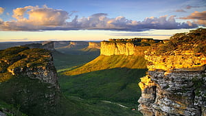mountains, rocks, valley, Brazil, national Park, Baja, Chapada Diamantina for mobile and , section пейзажи, resolution, HD wallpaper