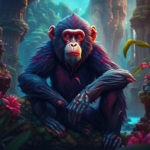 Monkey NFT Generated Artwork, HD phone wallpaper