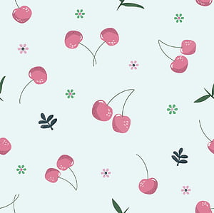 Cute Cherry, Cherry Pattern, HD wallpaper