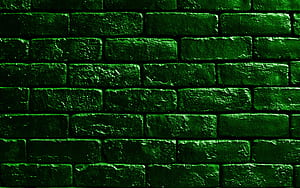green brickwall, , green bricks, bricks textures, brick wall, bricks background, green stone background, identical bricks, bricks, green bricks background for with resolution . High Quality, HD wallpaper