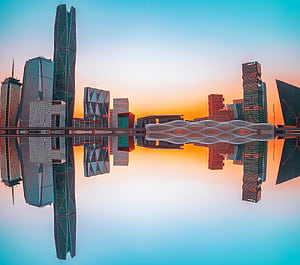 Reflection, Riyadh, HD wallpaper